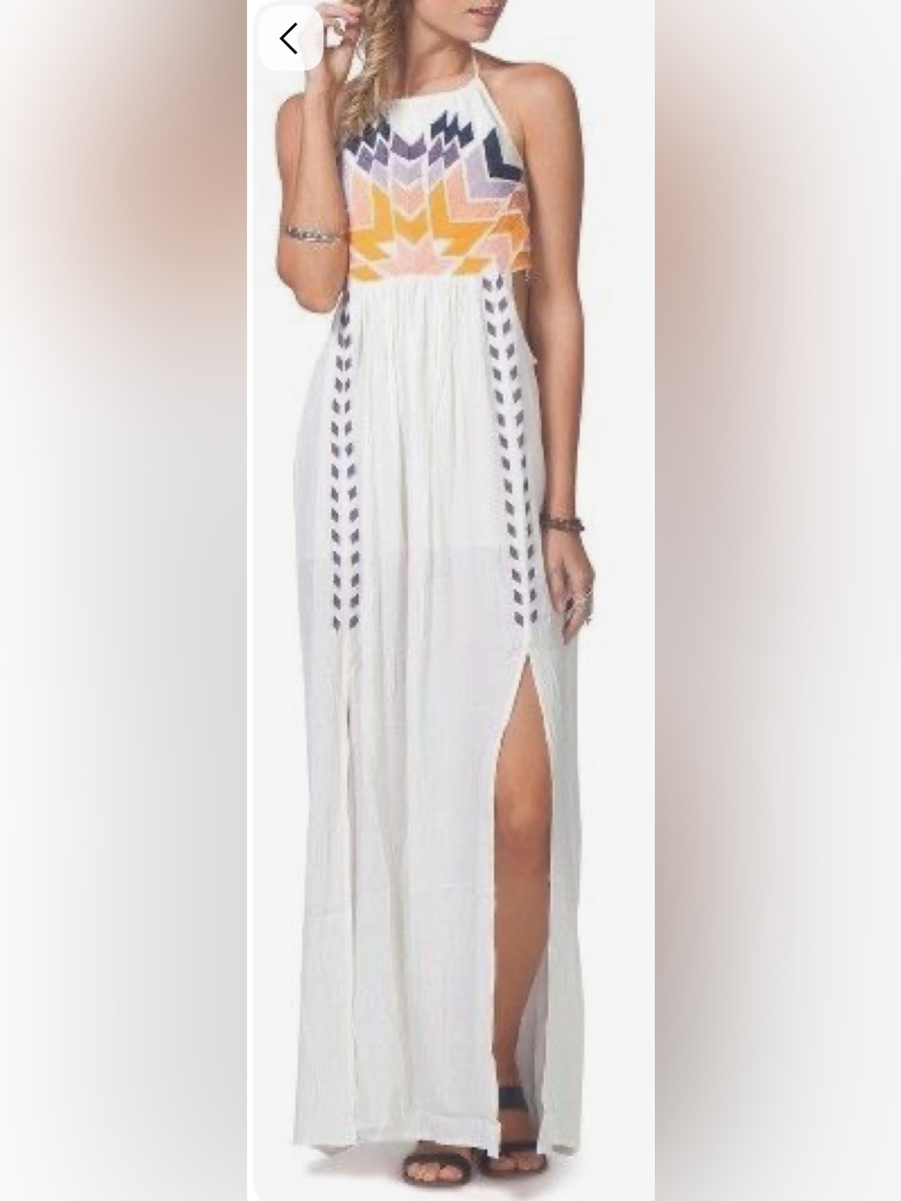 Boho Maxi Dress with Embroidery